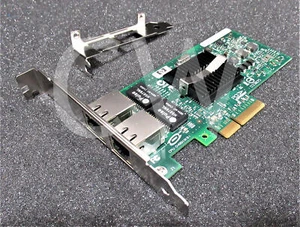 412648-B21 HP NC360T Dual Port Gigabit Ethernet PCIe Server Network Adapter - Picture 1 of 2