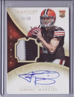 2014 Immaculate Gold Patch Autograph #109 Johnny Manziel 11/25 Auto - Flat S/H - Image 1 of 2