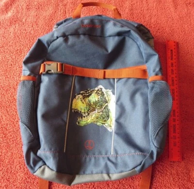 Lands End Kids Backpack Dino Dinosaur navy Blue Childs School Bag Small Backpack - Image 1 of 4