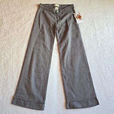 Pantalones PERSNICKETY Niñas 14 Años Blanco y Negro Cuadros Tobillos Anchos Nuevos Foto 1 de 4