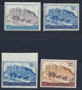 San MARINO 1949/51 UPU, en muy buen estado/xf Perf + Imperf montado sin montar o nunca look de cuello, correos aéreos, caballo - Imagen 1 de 2