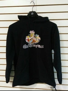 WALT DISNEY WORLD 7 DWARFS HOODED SWEATSHIRT, SIZE LARGE, BLACK FLEECE - Picture 1 of 5