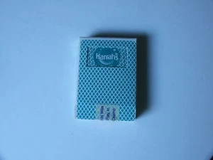 COLLECTIBLE HARRAH'S  CASINO PLAYING CARDS LAUGHLIN, NEVADA TEAL DECK SEALED !! - Picture 1 of 6