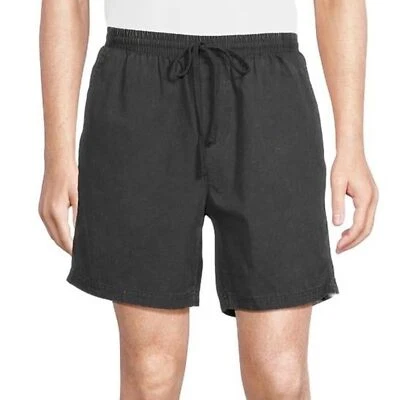 Pantalones cortos de sarga No Boundaries para hombre 6,5” entrepierna cintura elástica XL gris Foto 1 de 4