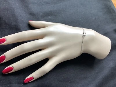 Pulsera Tobillera Oro Blanco 14K Foto 1 de 4