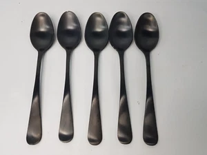 Cambridge Black Dinner Soup Spoons Set of 5 Utensil - Picture 1 of 6