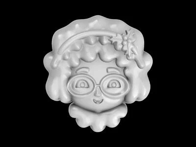 Mrs. Claus Mold, Bath Bomb Mold, Soap Mold, Chocolate Mold, Craft Mold - Image 1 of 4