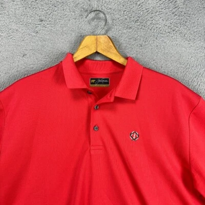 Jack Nicklaus Golf Polo Shirt Adult Large Red Athletic Short Sleeve Rugby Mens - Image 1 of 4