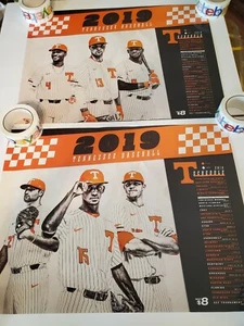 2019 tennessee volunteers baseball poster tennessee vols includes both posters - Picture 1 of 3