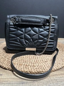 Furla Deliziosa Quilted Black Soft Leather 2Way Crossbody/Shoulder Bag Purse  - Picture 1 of 14
