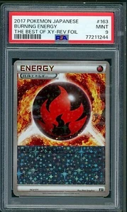 PSA 9 Burning Energy Reverse Holo Japanese The Best of XY 163/171 Pokemon - Picture 1 of 2