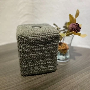 Tesla Model Y Tissue Box Holder fits in middle compartment Hand Knitted Cover - Picture 1 of 14