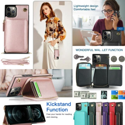 Для Samsung S21 S20 S9 Note20/10/9 роскошь девочка бумажник через плечо цепочка чехол - Изображение 1 из 4