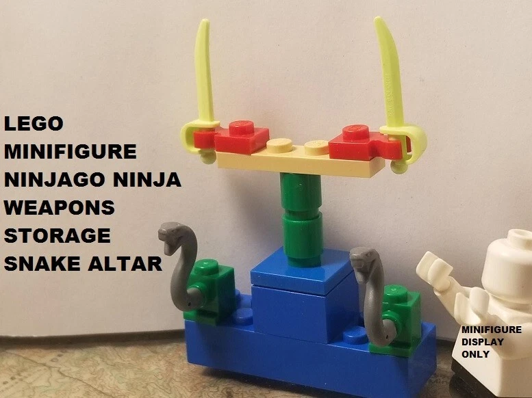 LEGO Minifigura Ninjago Ninja con 2 Espadas Arma Almacenamiento Serpiente Altar Foto 1 de 1