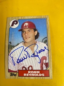 RS6477 1987 Topps #471 Ronn Reynolds PHILLIES  HAND SIGNED AUTOGRAPH