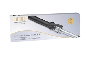 HOT TOOLS PRO SIGNATURE BLACK TI COLLECTION CERAMIC TITANIUM CURLING IRON - NIB - Picture 1 of 9