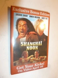 Shanghai Noon Pin Back Video Store Button Jackie Chan Movie Promotional Promo - Picture 1 of 4
