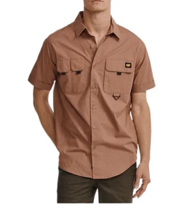 CATERPILLAR Men’s Utility Short Sleeve Button-Up Shirt, XXL - Picture 1 of 4