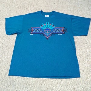 VTG 90s Arizona T Shirt Men L Blue 50/50 HEF-T Tee Jays Mask Graphic Destination - Picture 1 of 14