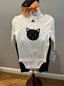Carters Halloween Outfit With Matching Headband and Bow Size 9 Months NWT - Picture 1 of 5