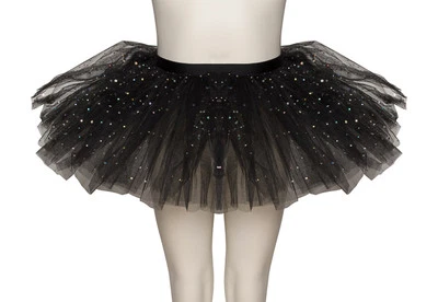 Black Sparkly Sequin Dance Halloween Fancy Dress Tutu Skirt Sizes By Katz