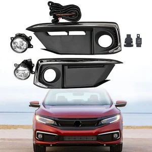 Fog Lights LED Driving Fog Lamp Assembly With Bulbs For 2019 - 2020 Honda Civic - Picture 1 of 7