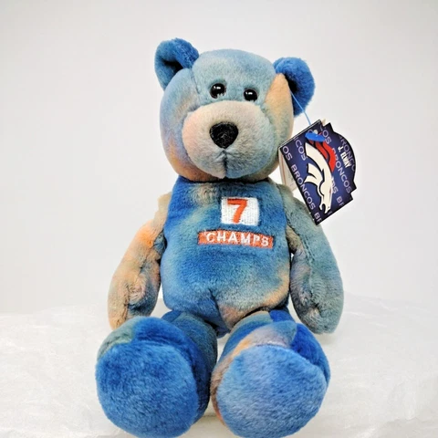 Limited Treasures Plush 1998 John Elway #7 Denver Broncos NFL Tie-dye Pro Bear Cover