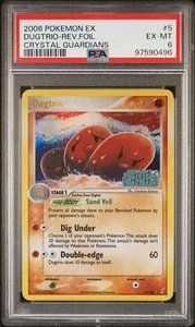 2006 POKEMON EX CRYSTAL GUARDIANS #5 DUGTRIO REVERSE HOLO PSA 6 LOW POP! - Picture 1 of 2