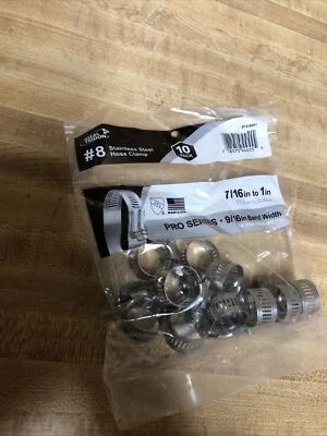 IDEAL-TRIDON 10pc Ideal Tridon Pro Series Hose Clamps Stainless Steel #8, 7/16” To 1” New