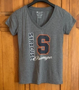 Women's Colosseum Short Sleeve Gray V-Neck "Syracuse Orange" T-Shirt Tag Size L - Picture 1 of 4