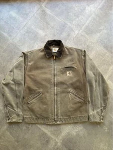 Carhartt Detroit Jacket Vintage 90’s Blanket Lined Brown Size L Used # - Picture 1 of 8