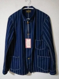 Freewheelers Silver Hammer Star Wabash Work Jacket #0416 Size 38 INDIGO STAR STR - Picture 1 of 11