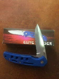 Cuchillo de bolsillo Frost Cutlery Elite Ranger azul caza pesca 15-839BL - Imagen 1 de 2