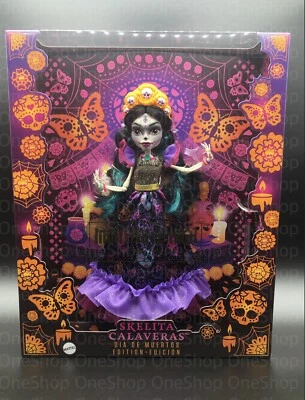 NEW Monster High Skelita Calaveras Howliday Dia De Los Muertos Doll 2023 Mattel - Image 1 of 4