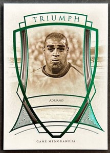 2022-23 Futera Unique Adriano # 7/12 Triumph Game Jersey Emerald Brazil Parma #1
