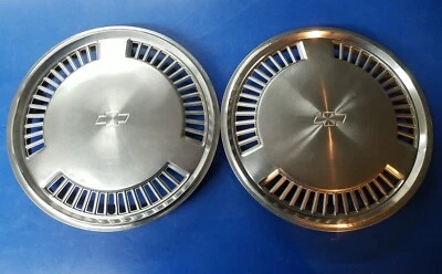 *DOS* Tapacubos Chevrolet Celebrity 1984-1985 de colección 14" cubiertas de rueda usadas. #3160 Foto 1 de 4