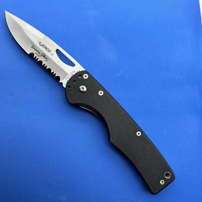 Cuchillo táctico Meyerco Blackie Collins 4" colgante ATS-34 marco G-10 Seki, Japón Foto 1 de 4