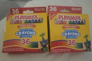Box of 36 Crayons Playskool Classic Colors Non Toxic Assorted Crayons, 2 Pack - Picture 1 of 2