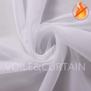 White fire retardant Voile Fabric 150,210 and 300cm wide Event Ceiling Drapes - Picture 1 of 7