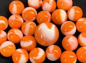 25 Glass Marbles GREAT WHITE SHARK Clear/Blue Game Pack Shooter - Picture 1 of 6