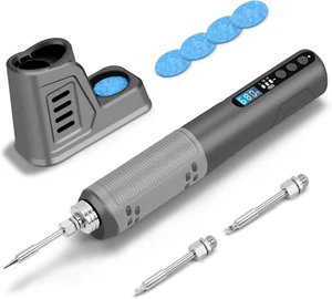 Cordless Soldering Iron Kit, Portable Soldering Pen with Digital Display, Automa - Picture 1 of 12