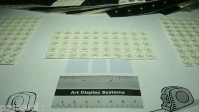 ART DISPLAY SYSTEMS 96 CABINET DOOR BUMPERS 0.375" x 0.125" CLEAR BUMPER FOR CABINET HINGES +SAMPLES