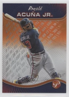 2024 Topps Pristine Production Orange Refractor /25 Ronald Acuna Jr Acuña #PP-17 - Image 1 of 2