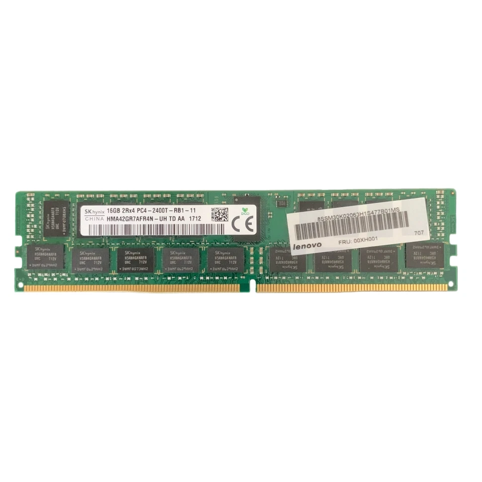 Lenovo 00XH001 16GB PC4-19200 DDR4-2400MHz ECC CL17 288-Pin DIMM 1.2V Memory - Image 1 of 1