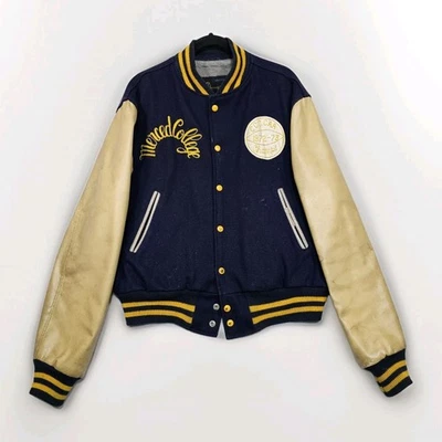 Chaqueta Letterman Parche Campeón Años 70 De Colección Para Hombres L California Universidad Cuero Lana Foto 1 de 4