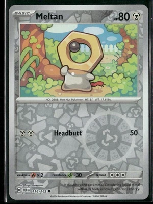 Pokemon Meltan #116/162 SV05: Temporal Forces Common Reverse Holo - Image 1 of 2