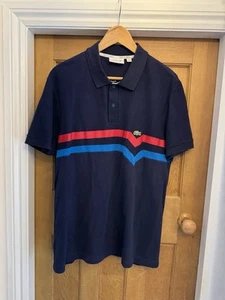 Lacoste Made In France Mens size XL Pique Cotton Navy Short Sleeve Polo Shirt - Picture 1 of 8