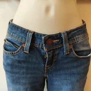 LEVI'S Jeans Girls Blue Demi Curve 0/24 Low Rise Skinny Classic Fit 36 in Long - Picture 1 of 9