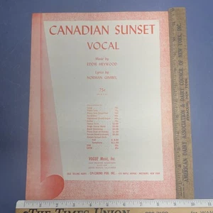 Partituras de colección 1963 Canadian Sunset Vocal Eddie Heywood - Imagen 1 de 4