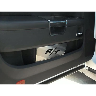 Insignias de puerta naranja CF 'R/T' incrustación para Dodge Challenger 2008-2014 [cepillado] Foto 1 de 4